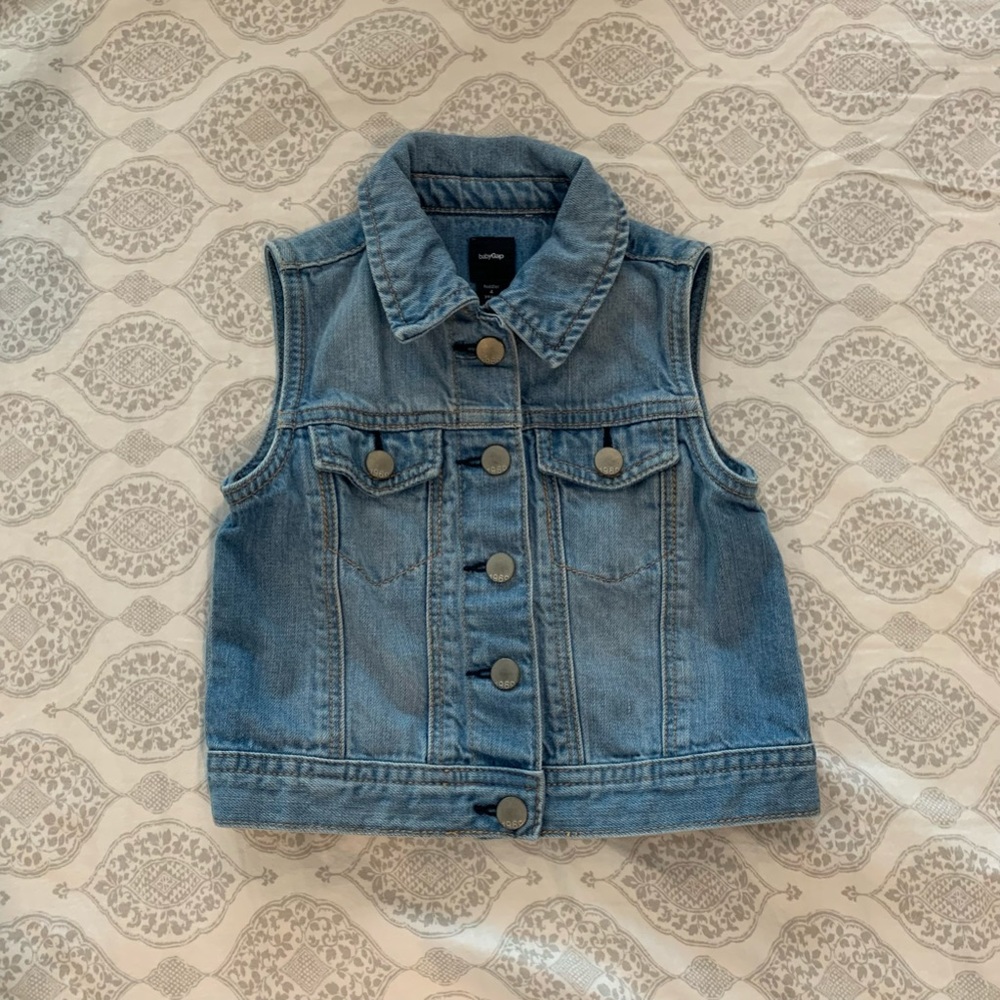 EUC Girls BabyGap Denim Vest Sz 4